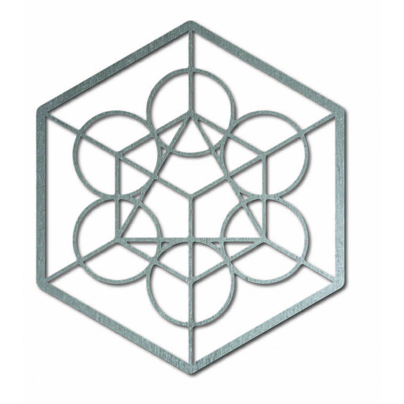 Wooden geometric painting on the harvest wall