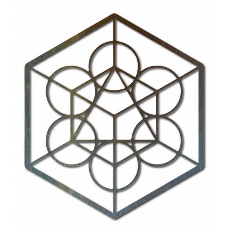 Wooden geometric painting on the harvest wall