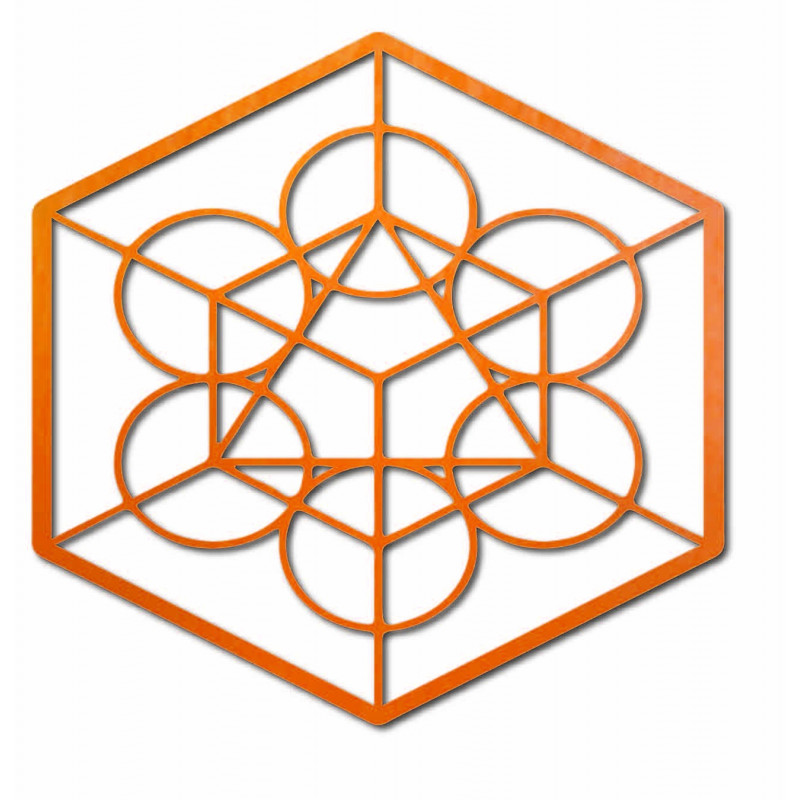 Wooden geometric painting on the harvest wall