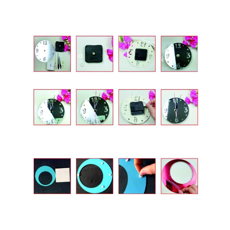 DIY ROZMARIN drop sticker wall clock