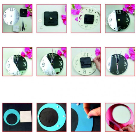 DIY ROZMARIN drop sticker wall clock