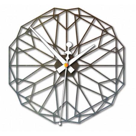 Geometric wall clock made of wooden plywood - CUDO