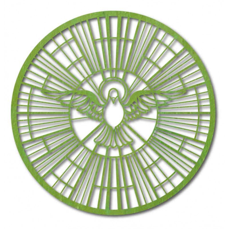 Holy Spirit – Sacred stained glass window and symbol of heavenly peace