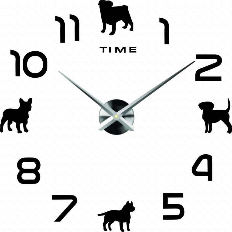 Dog wall clock