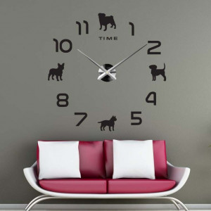 Dog wall clock