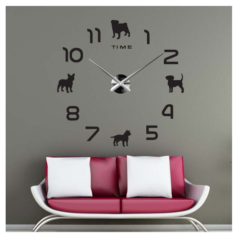 Dog wall clock