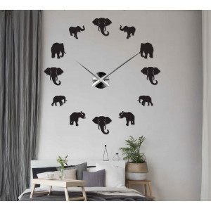Sentop - Modern stick-on wall clock on the wall of...