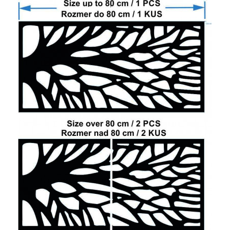 Wooden painting - silhouette of a tree branch - GUTE