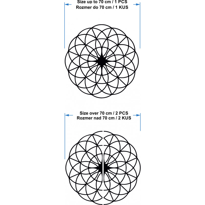 Magic wooden mandala on the wall - Circles I...