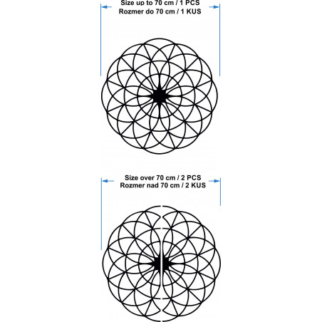 Magic wooden mandala on the wall - Circles I diameter FI 50, 60, 70, 80, 90, cm