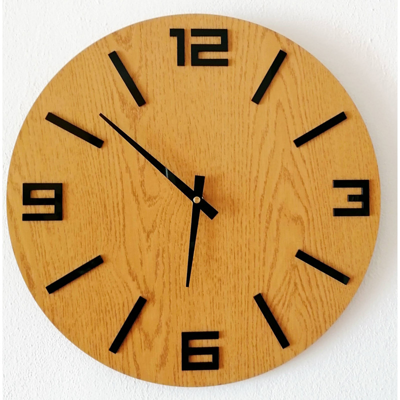 Stylish wooden wall clock - minimalist design -...