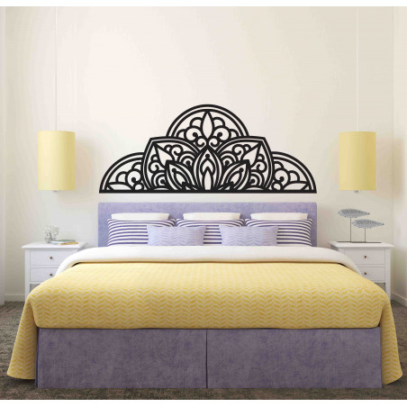 Wooden wall painting half mandala - BOHEMIA