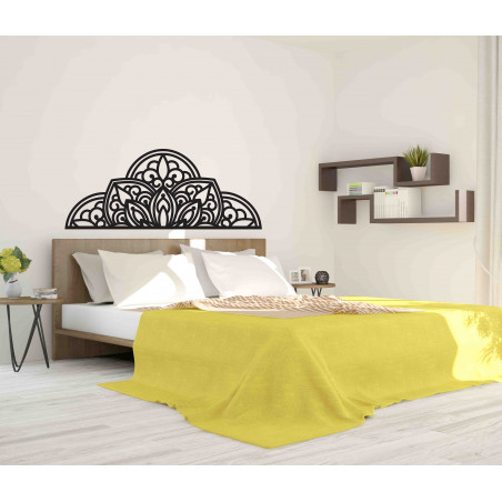 Wooden wall painting half mandala - BOHEMIA