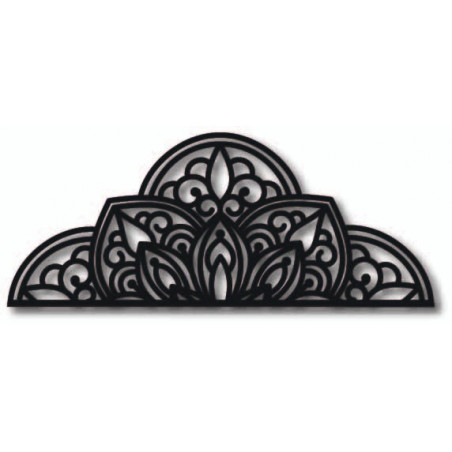 Wooden wall painting half mandala - BOHEMIA