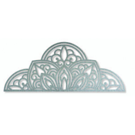 Wooden wall painting half mandala - BOHEMIA