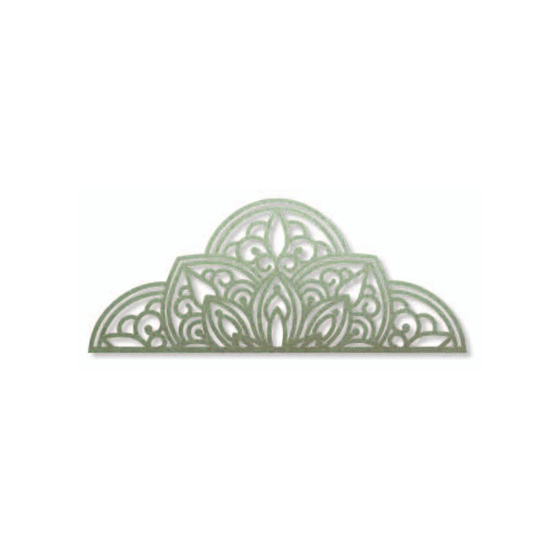 Wooden wall painting half mandala - BOHEMIA