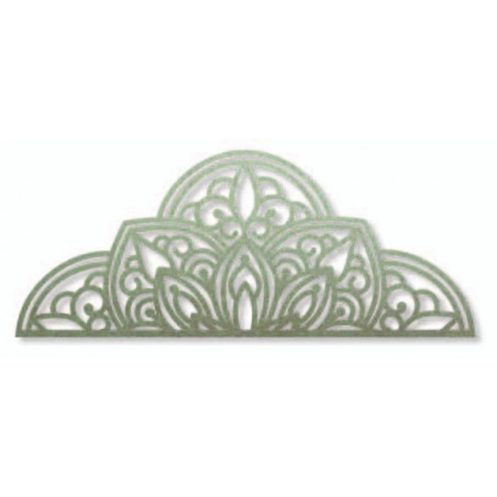 Wooden wall painting half mandala - BOHEMIA