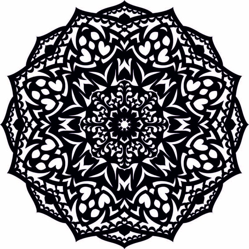 Wooden mandala on the wall - CIRCEL