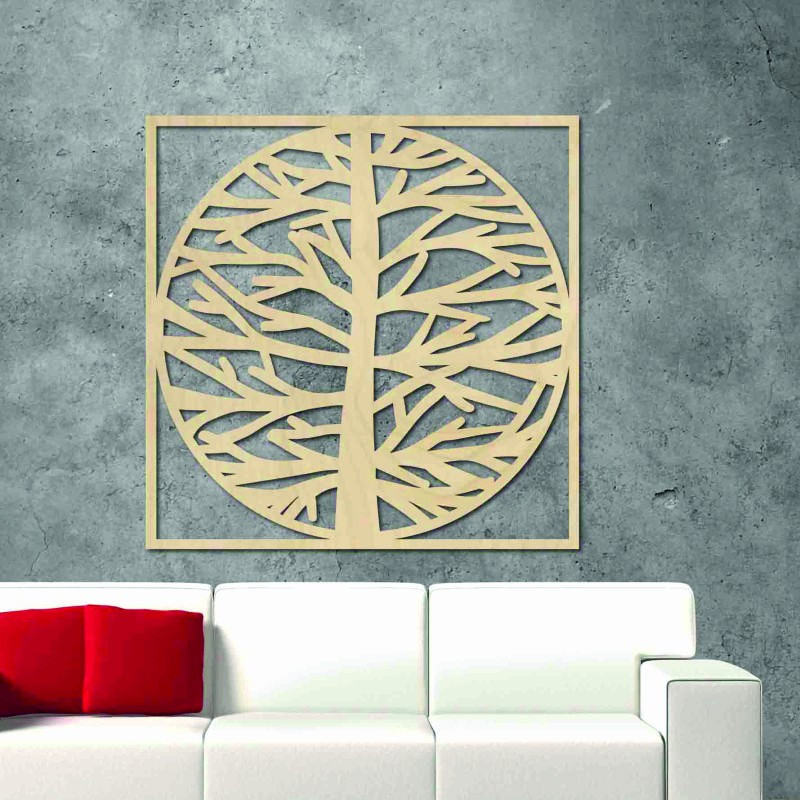 Wall painting tree in frame MRLVENA