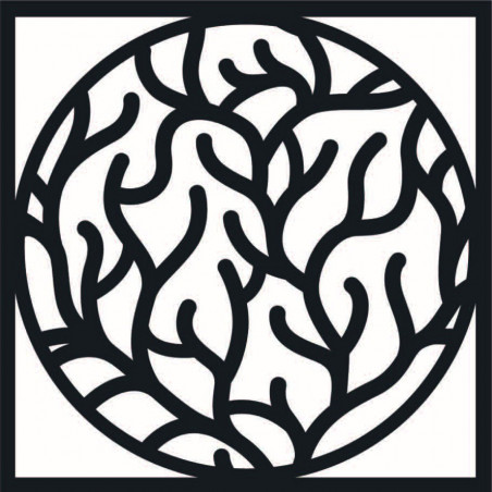 Modern wall painting of branches in a frame - STEITI