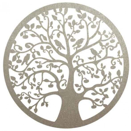 Wooden painting of a tree and birds - HOJNISŤ