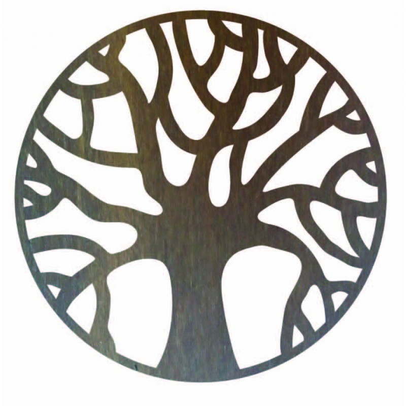 Wooden wall picture of branches in a circle - POCCITT