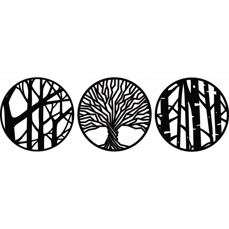 Three-part wall decor - YOSED