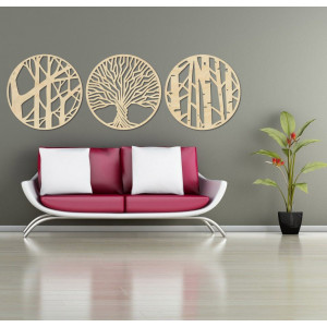 Three-piece wall painting YOSED