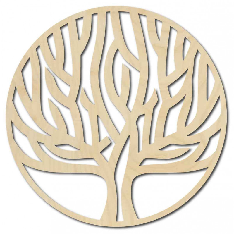 Stylized wooden painting Tree of Life - HELFOOLL