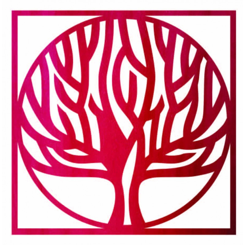 Wooden wall picture tree in frame UASVED