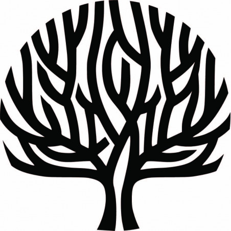 Modern wooden wall picture tree wind in the branches - SINGRO