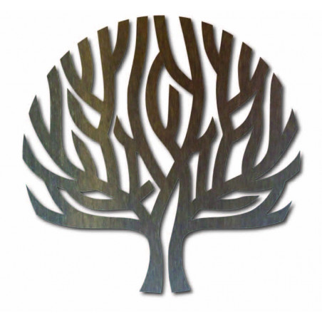 Modern wooden wall picture tree wind in the branches - SINGRO
