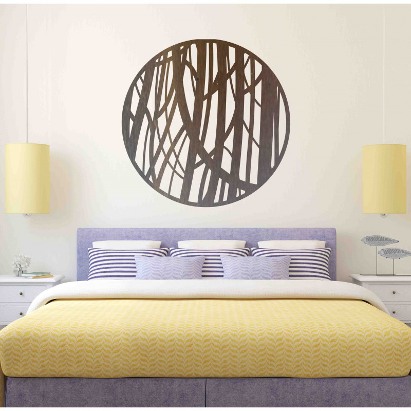 Wooden wall decoration with tree motifs - HOGGFOG