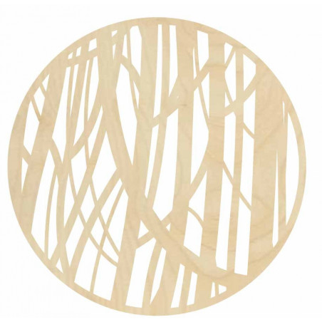 Wooden wall decoration with tree motifs - HOGGFOG