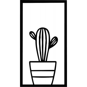 Modern wall painting cactus 2