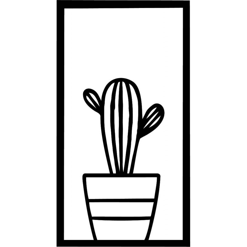 Modern wall painting cactus