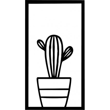 Modern wall painting cactus