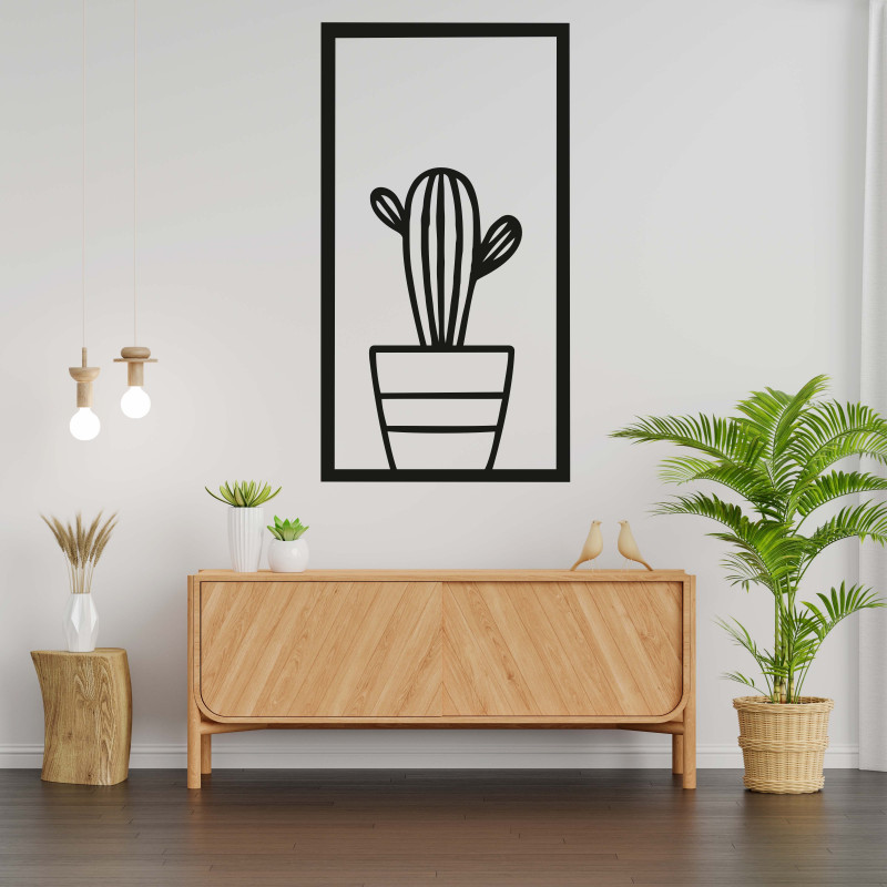 Modern wall painting cactus