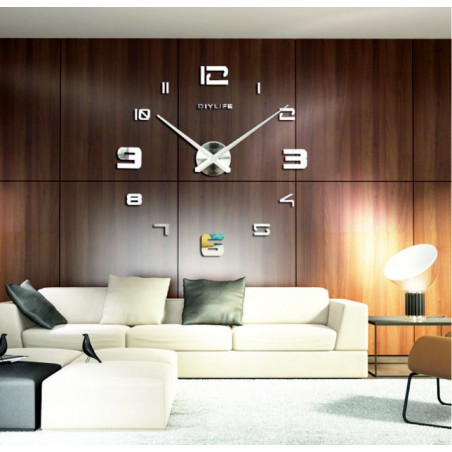 Adhesive mirror wall clock PROFI CLOCK 3D Adhesive mirror wall clock PROFI CLOCK 3D