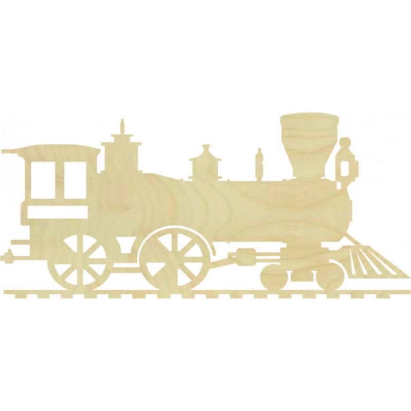 Wooden wall painting train, locomotive - THOMAS