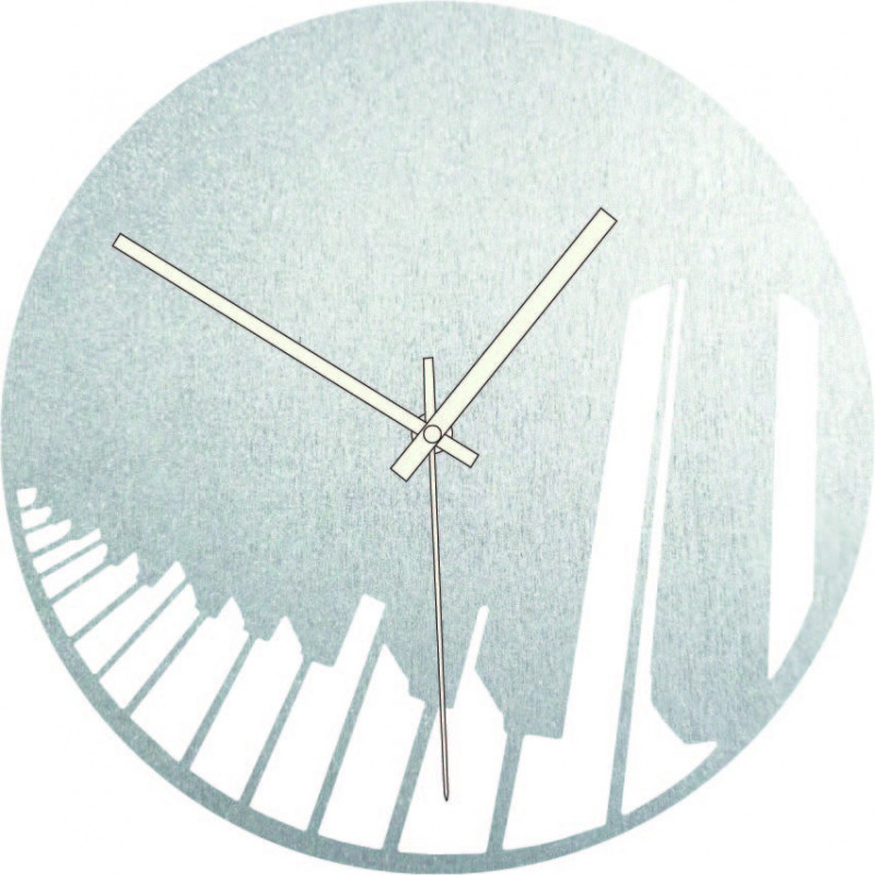 Wooden clock piano symphony black and colour -...