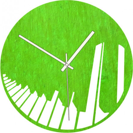 Wooden clock piano symphony black and colour - BUBO