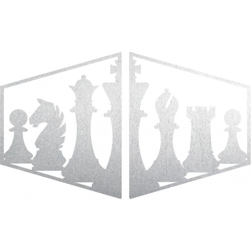 Elegant painting on the wall of a chess piece -...