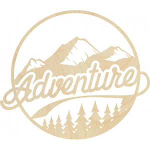 Wooden wall picture with nature motif - ADVENTURE 2