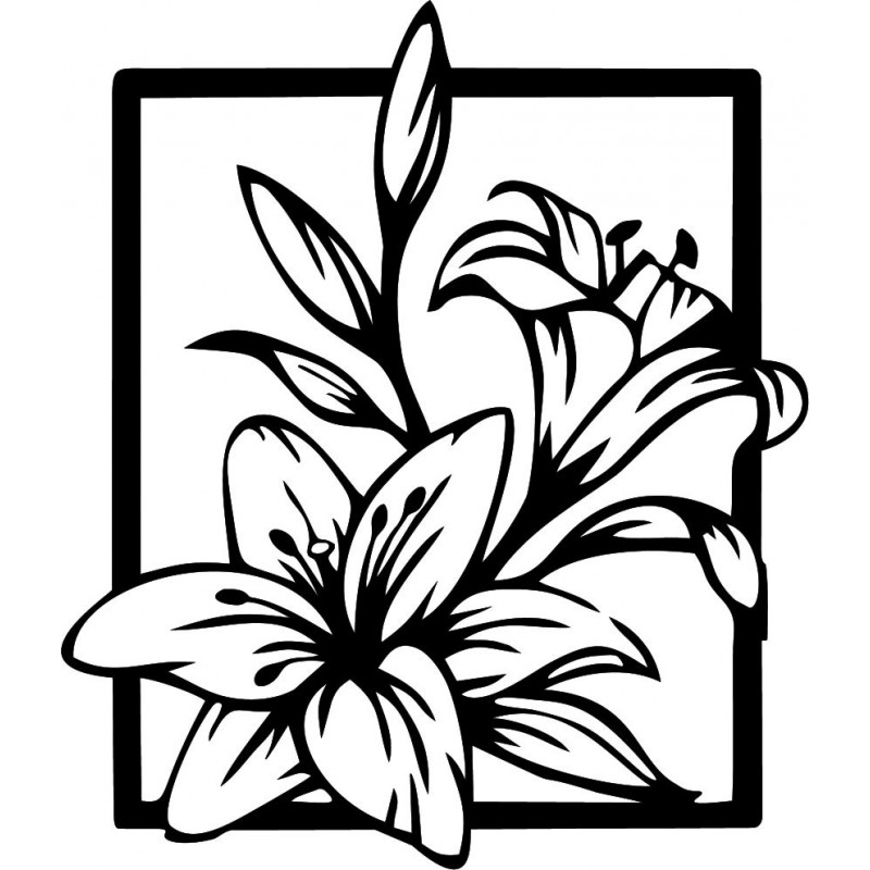Carved lily wall picture - INNOCENCE