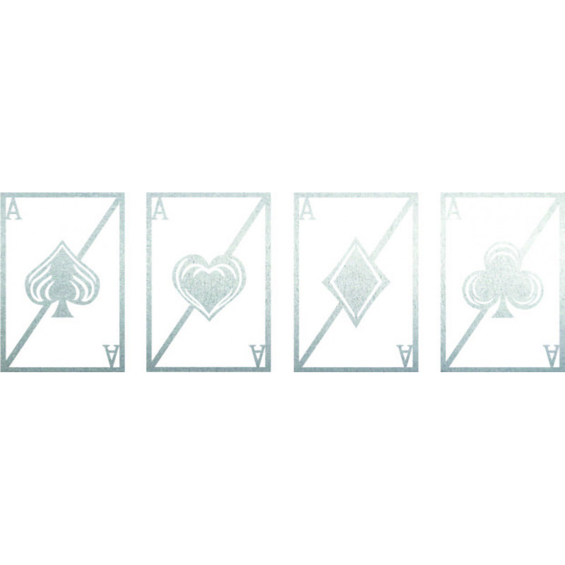 Original four-part wall painting - playing cards | ZOLTON