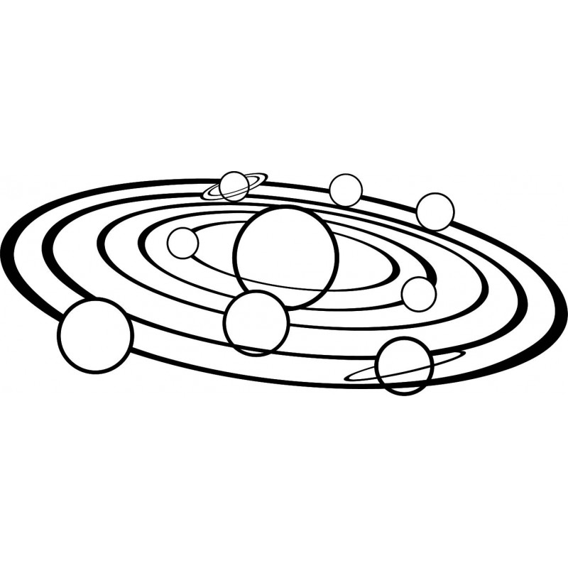 Modern wall painting solar system - SOLAR