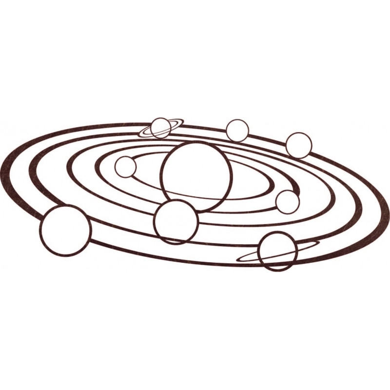 Modern wall painting solar system - SOLAR