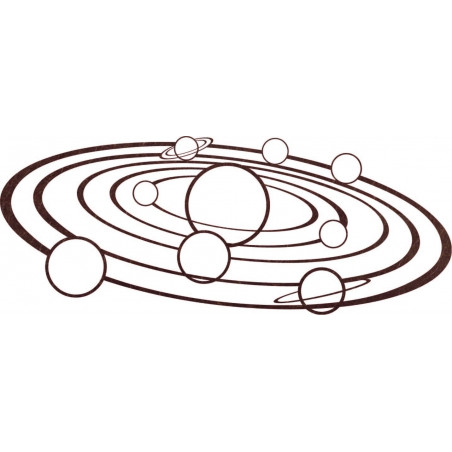 Modern wall painting solar system - SOLAR