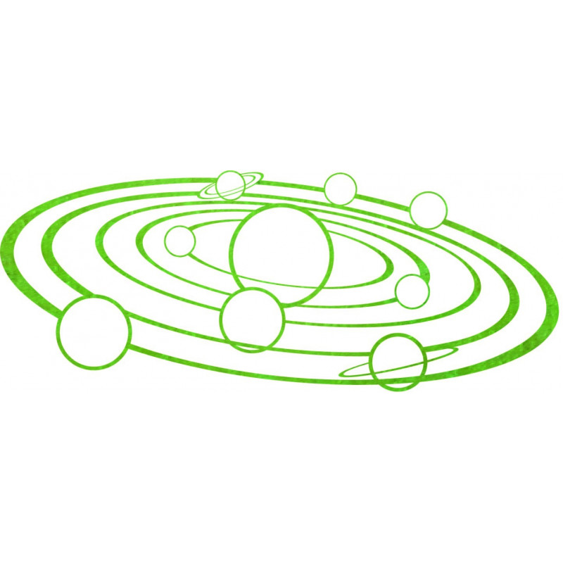 Modern wall painting solar system - SOLAR